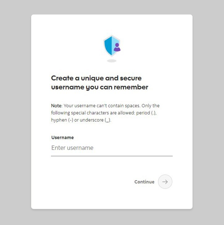 Page with field to enter email address verification code.