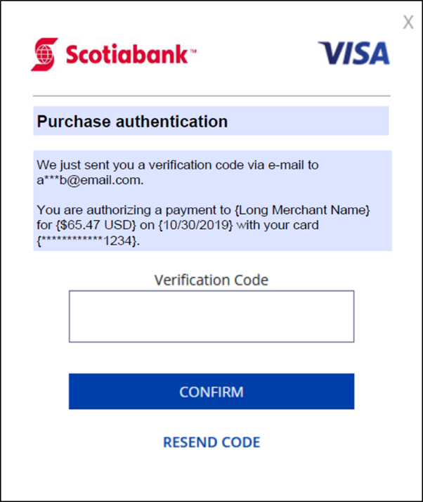 3d secure purchase authentication